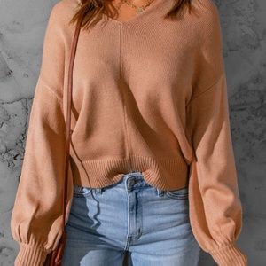 NWOT Twist Cut Out Back Sweater(222918)